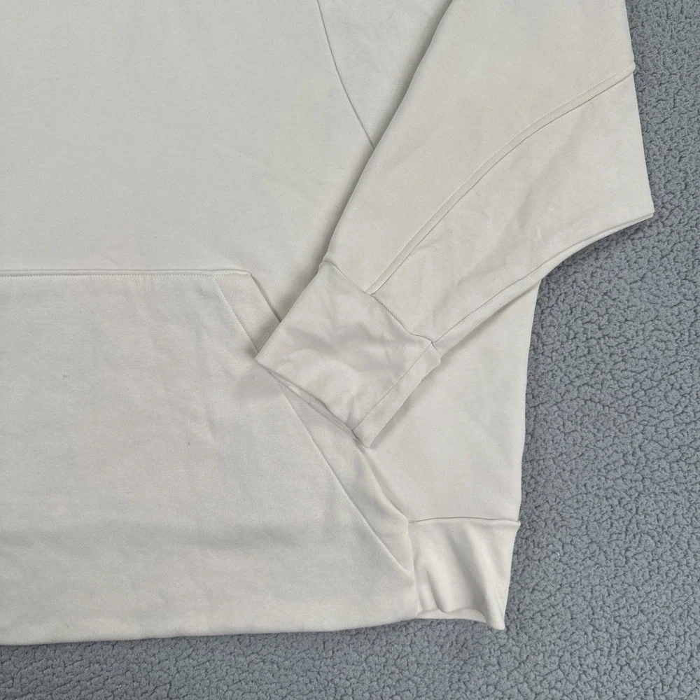 Adidas Wonder White Internal Hoodie Men 2XL Sand Oversized Center Logo
